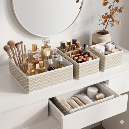 Qoolish Drawer Organiser Set of 6 Sturdy Draw Organizer to sort Your bedroom, Wardrobe and Drawer