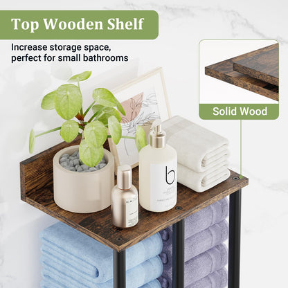 Large Capacity Three-Layer Towel Racks for Bathroom Wall Mounted, Updated 3 Bar Bath Towel Holder for Bathroom Wall