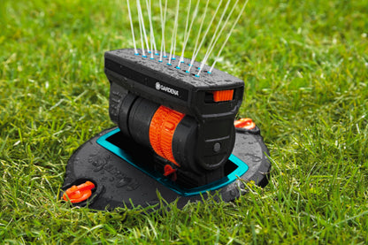 Gardena OS 140 pop-up rectangular sprinkler: sprinkler system for square and rectangular areas up to 140 m? in size, fitted flush to the ground