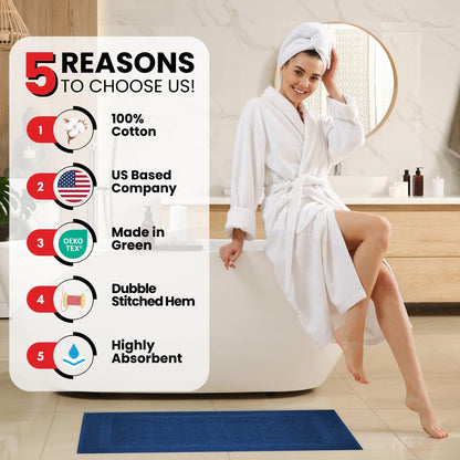 Infinitee Xclusives Cotton Bath Mat (86 x 55 cm) - Bathroom Mat - 2-Pack