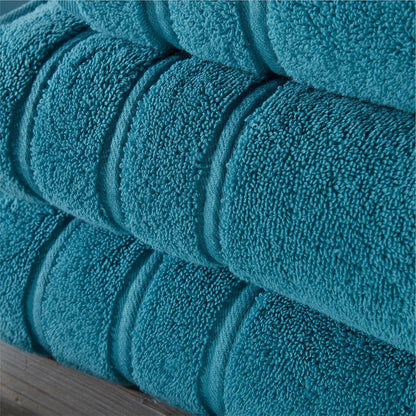 Christy Antalya Large Bath Sheets | Set of 2 | 100% Turkish Cotton | 600GSM | Soft Plush Luxury Bath Towels | 90cm x 150cm | Quick Dry | Jade Teal