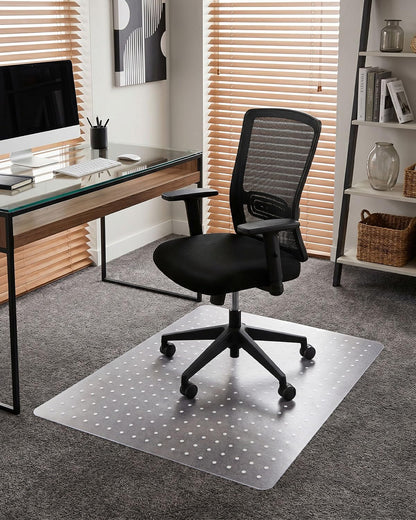PVC Office Chair Mat for Hard Floors, Non-Slip Clear Desk Chair Mat, Thick Plastic Floor Protector for Wood, Tile, Laminate - 75x120 cm(2.5'x4')