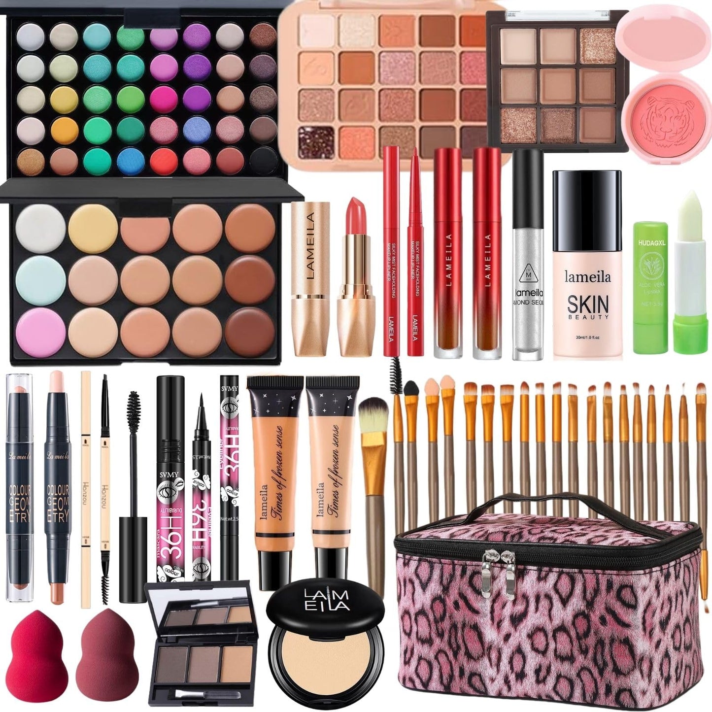 All in One Makeup Kit for Women Full Kit - 44PCS Professional Makeup Set with Foundation, Eyeshadow, Lipstick, Eyeliner - Complete Cosmetic Gift Set