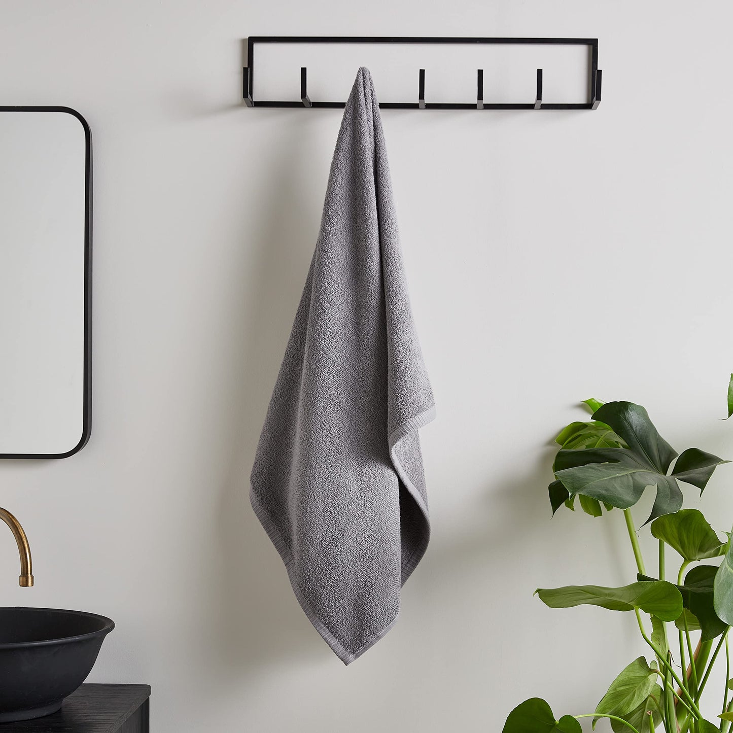 Catherine Lansfield Quick Dry Cotton Bath Sheet Grey
