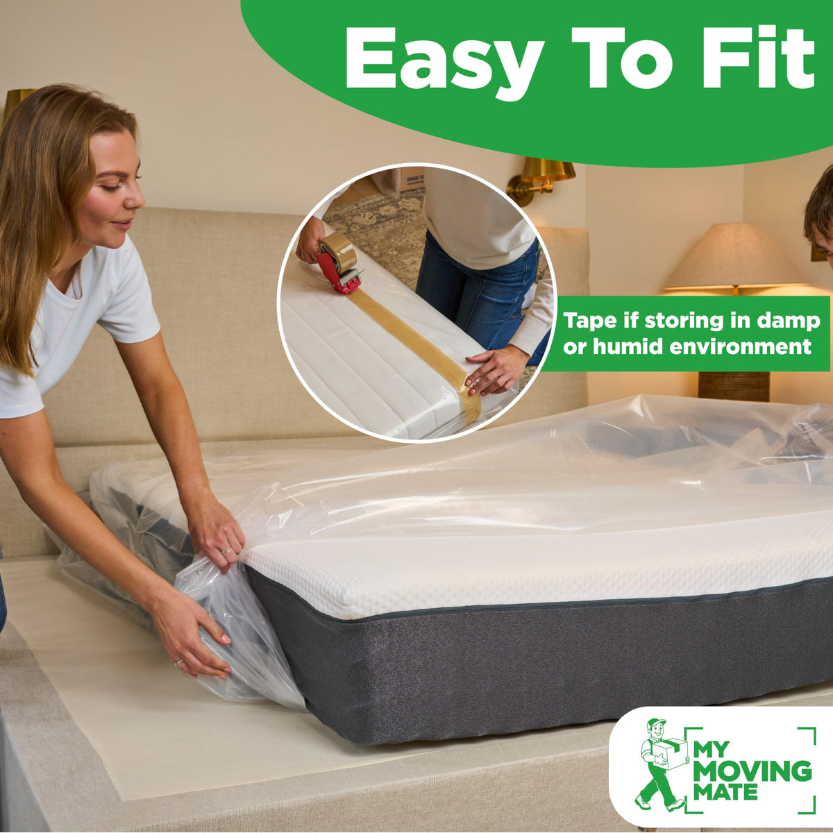 Single Mattress Bag for Moving and Storage - 2-Pack - Mattress Cover for Moving and Storage - 5 Mil Mattress Protector Storage Bags - Heavy Duty