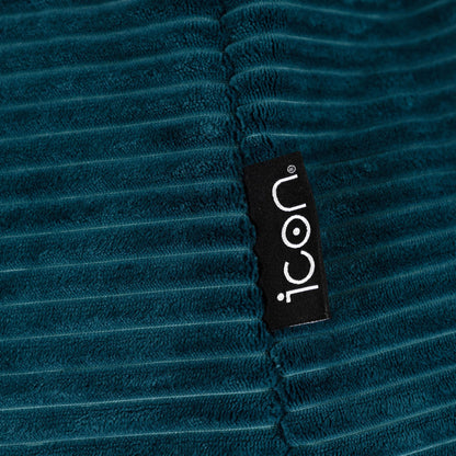 icon Amara Small Cord Bean Bag Footstool with Filling Included, Teal