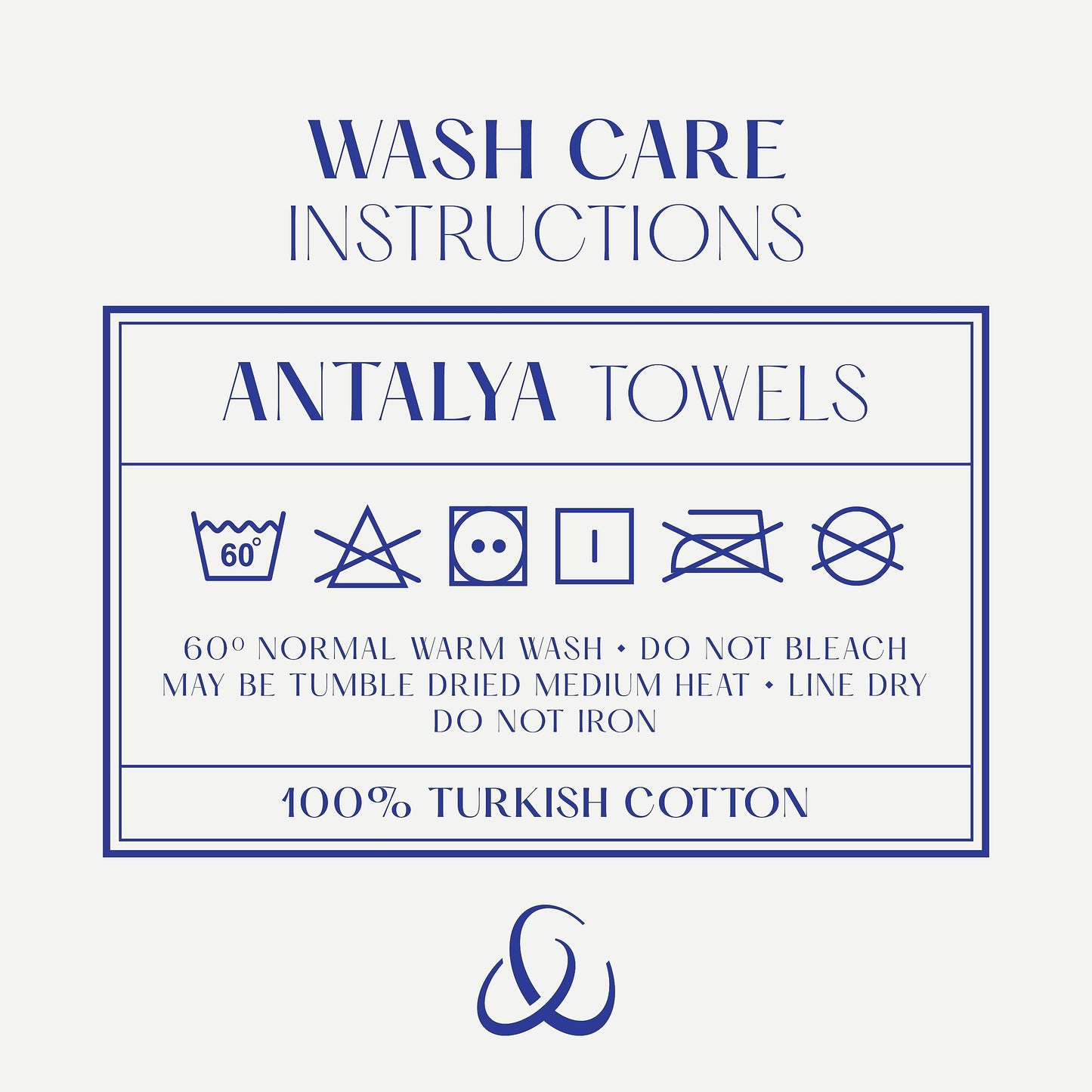 Christy Antalya Hand Towels | Set of 2 | 100% Turkish Cotton | 600GSM | Soft Plush Luxury Towel Set | 50cm x 90cm | Quick Dry | Ocean Blue