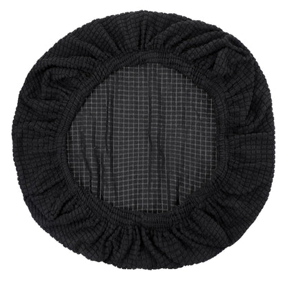 Exircy Office Chair Seat Cover, Stretchable Removable Washable Desk Chair Cover Black Elastic Chairs Seat Slipcovers with Tie Straps 17.7"-21.7"