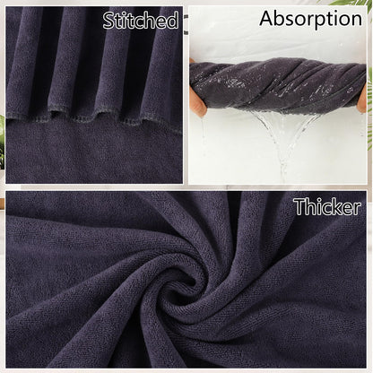 saerryor 2 Pack Grey Salon Towel, Microfibre Hair Drying Salon Towel