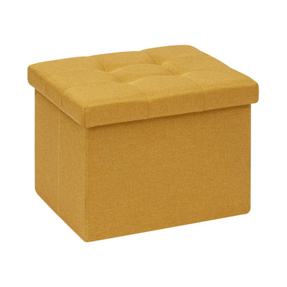 Bonlife Storage Ottoman, Folding Small Foot Rest,Toy Chest Storage Footrest Seat, Footstool for Living Room, Bedroom, Dorm