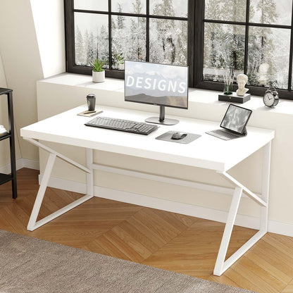 HSH Computer Desk Gaming Office Table for Home Bedroom 140cm White Oak
