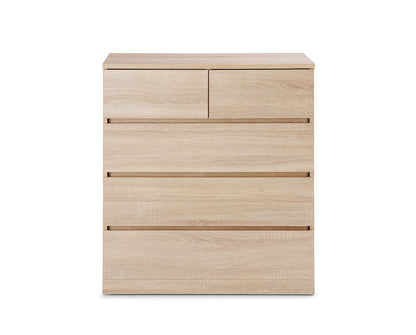 Iris Ohyama, Dresser/Chest of Drawers/Wooden Chest of Drawers/Dresser with 5 Drawers Runner, Easy Assembly, Modern Design, Office, Living Room