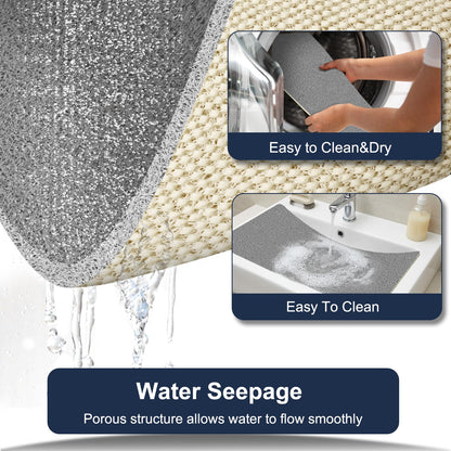 BLESWIN PVC Loofah Shower Mat 40x80CM, Soft Textured Non Slip Bath Mats for Inside Shower, Shower Mats with Drain