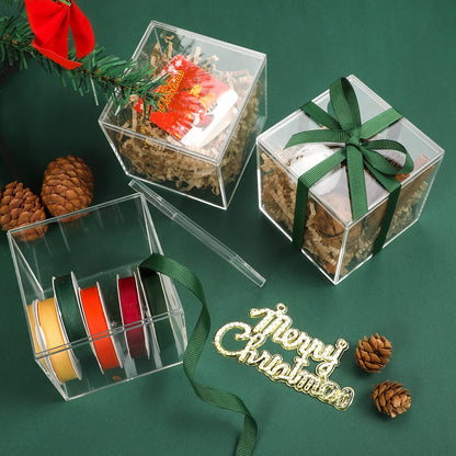 Kamehame Acrylic Display Box with Lid Clear Small Boxes 3 Pcs 8.5 x 8.5 x 8.5 cm / 3.3 x 3.3 x 3.3'' Square Cube Boxes Storage Containers Organiser