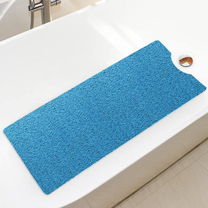 Bingobang Bath Mats Non Slip,Shower Mat Rubber 100x40cm,Extra Soft Anti-Mould, Machine-Washable,For Bathroom Floor,Bathtub(Blue)