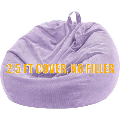 Nobildonna Bean Bag Chair Cover (No Filler) for Kids Beanbag Stuffed Animal Storage Without Filling Plush Toys Holder and Organizer Soft Premium