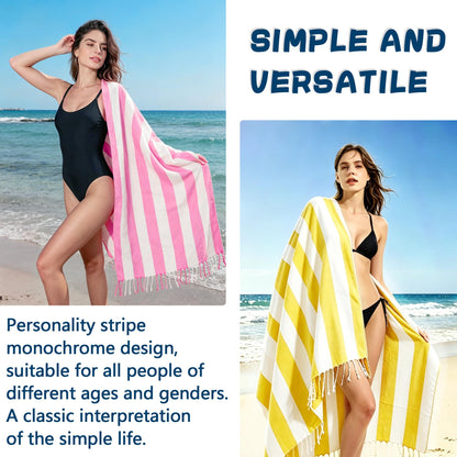 JAODFK 2 Pcs Turkish Beach Towel Cotton Lightweight Sand Free Blanket Quick Dry Serviette de Plage Towels for Swimming Camping Accessories Women