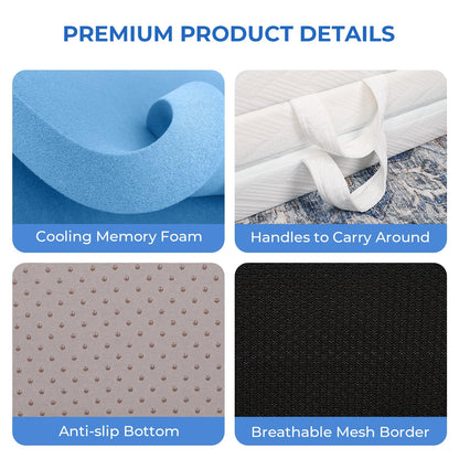 Vesgantti Folding Mattress Small Single 15CM Memory Foam Foldable Mattress