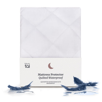 Blumtal 100% WATERPROOF & QUILTED Mattress Protector - Anti Allergy, Bed Bug Protection, Deep Mattress Cover – Double Size, Deep (135 x 190 x 30)