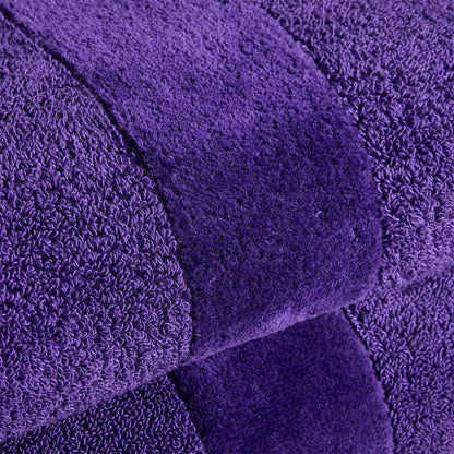 Christy Prism Bath Towel Set | 2 pieces | Vibrant Colours | 100% Turkish Cotton | Super Soft and Fluffy | Quick Dry | Crushed Grape Purple