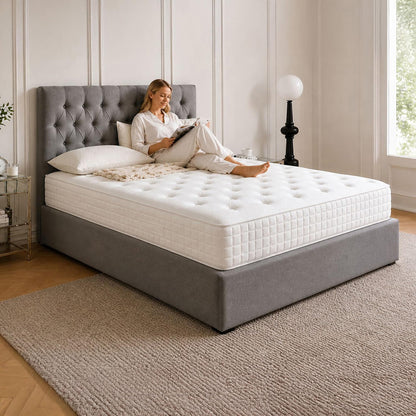 Sana Essentials King Mattress 5FT, 7-Zone Pocket Sprung Foam Support for Comfort, Medium Firm Orthopaedic Design, Motion Isolation