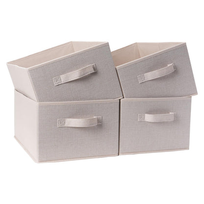 4 PCS Clothes Drawer Organisers Fabric Storage Box for Wardrobe Clothes Toy