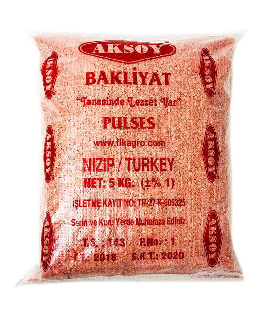 Aksoy Canadian Red Split Lentils 5KG | Natural, High in Fiber and Protein | Ideal for Soups, Main Dishes, and More | Easy to Cook and Perfect for