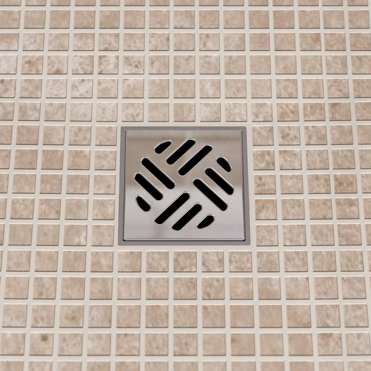 LUX ELEMENTS TUB-BAW-S LTUBE1184 Horizontal Drain Pot with Stainless Steel Grate Grey