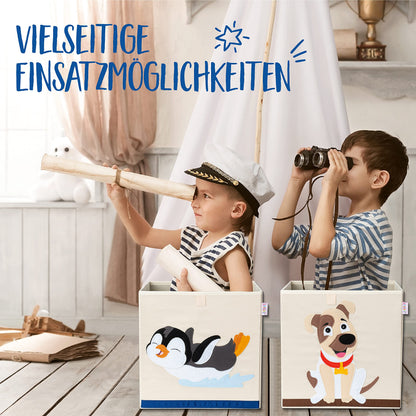 KNECKES Kallax Premium Storage Box for Children, 8 Designs (33 x 33 x 33 cm), Size Suitable as Kallax Boxes, Children's Room, Toy Box, Foldable