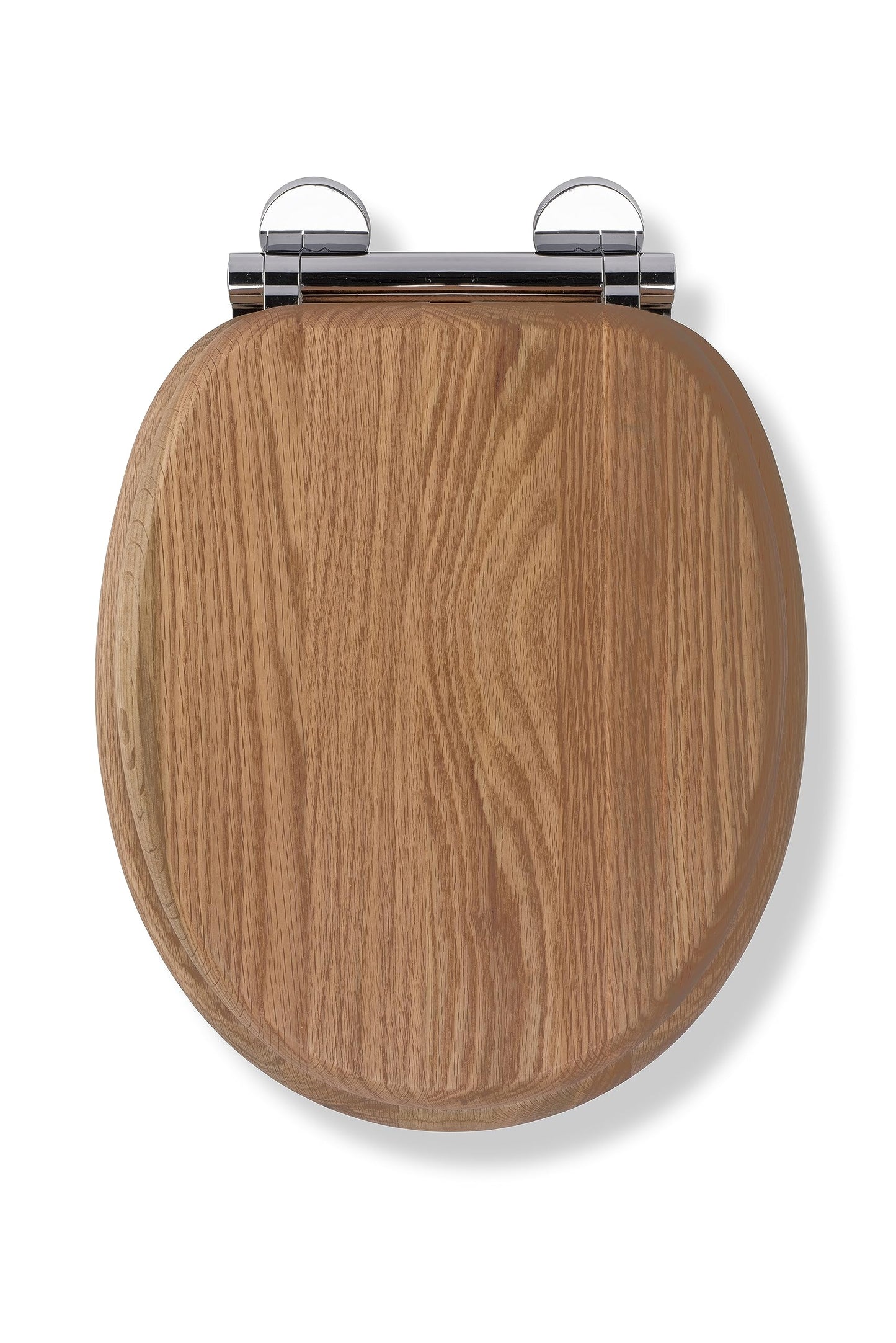 Croydex Rutland Flexi-Fix Soft Close Wooden Toilet Seat - Quick Release Button for Easy Cleaning, Adjustable Hinges with Top and Bottom Fixings,