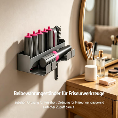 Hair Dryer Holder Wall Without Drilling, Wall Mount Holder for 7 in 1 Styler Curling Iron Accessories, Straightener Holder, Wall Mount Holder