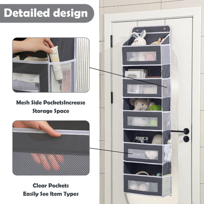 Goodaily Over Door Organiser, Dark Grey Non-Woven Hanging Storage