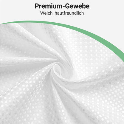 Lerores Shower Curtain, 180 x 200 cm, Waffle White, Weighted Hem, Anti-Mould Textile, Water-Repellent