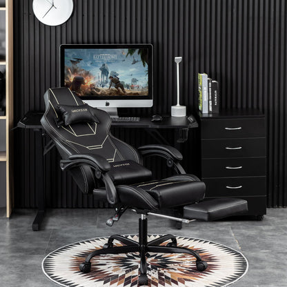 WOTSTA Gaming Chair, Ergonomic Gaming Chair, Computer Chair with Headrest and Lumbar, Racing Computer Chairs, Height Adjustable Rotating PC Chairs