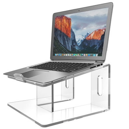 Kamehame Laptop Stand for Desk Acrylic Laptop Riser Anti-Slip Design Ventilated Laptop Holder Compatible with All 10-15.6'' Laptops