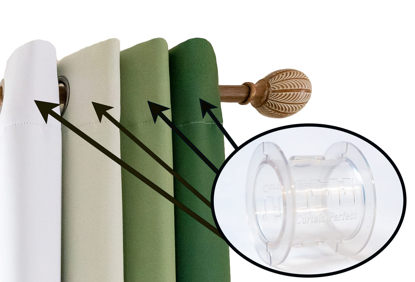 Small Curtain Spacers - Shapers - Drapery Spacers - Accessories - Pleats