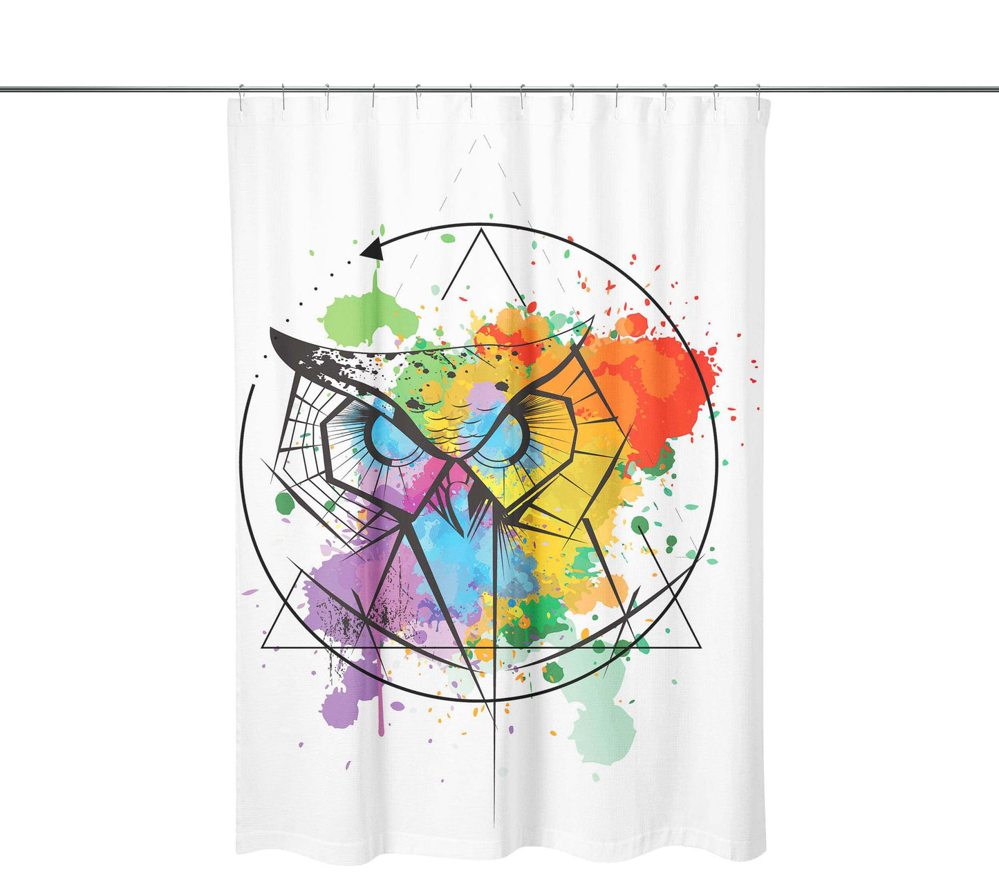 Bonamaison Shower Curtain, Polyester, Multicolor, 150x200