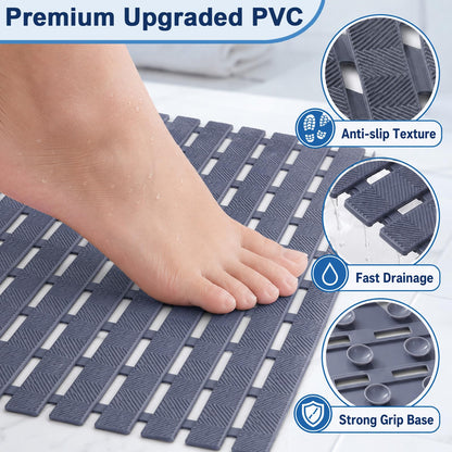 Yuaerbuo Shower Mat Non Slip Anti Mould, 40x100cm Non Slip Bath Mat