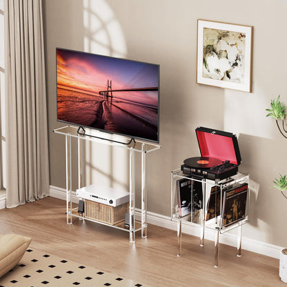 solaround Acrylic Console Table for Hallway, Clear, 100 x 20 x 80 cm