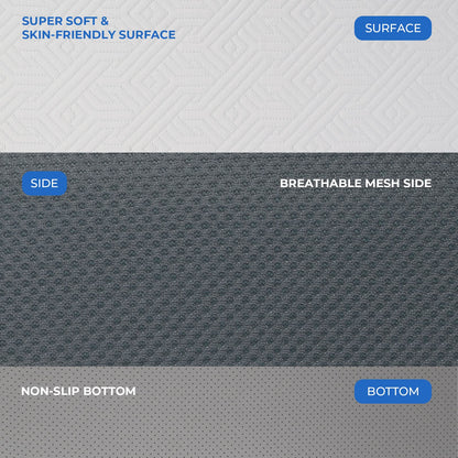 Vesgantti Folding Mattress Small Single with Storage Bag, 10CM Gel Memory Foam Foldable Mattress Tri-fold for Travel, Camping, Guest Bed - 100-Night