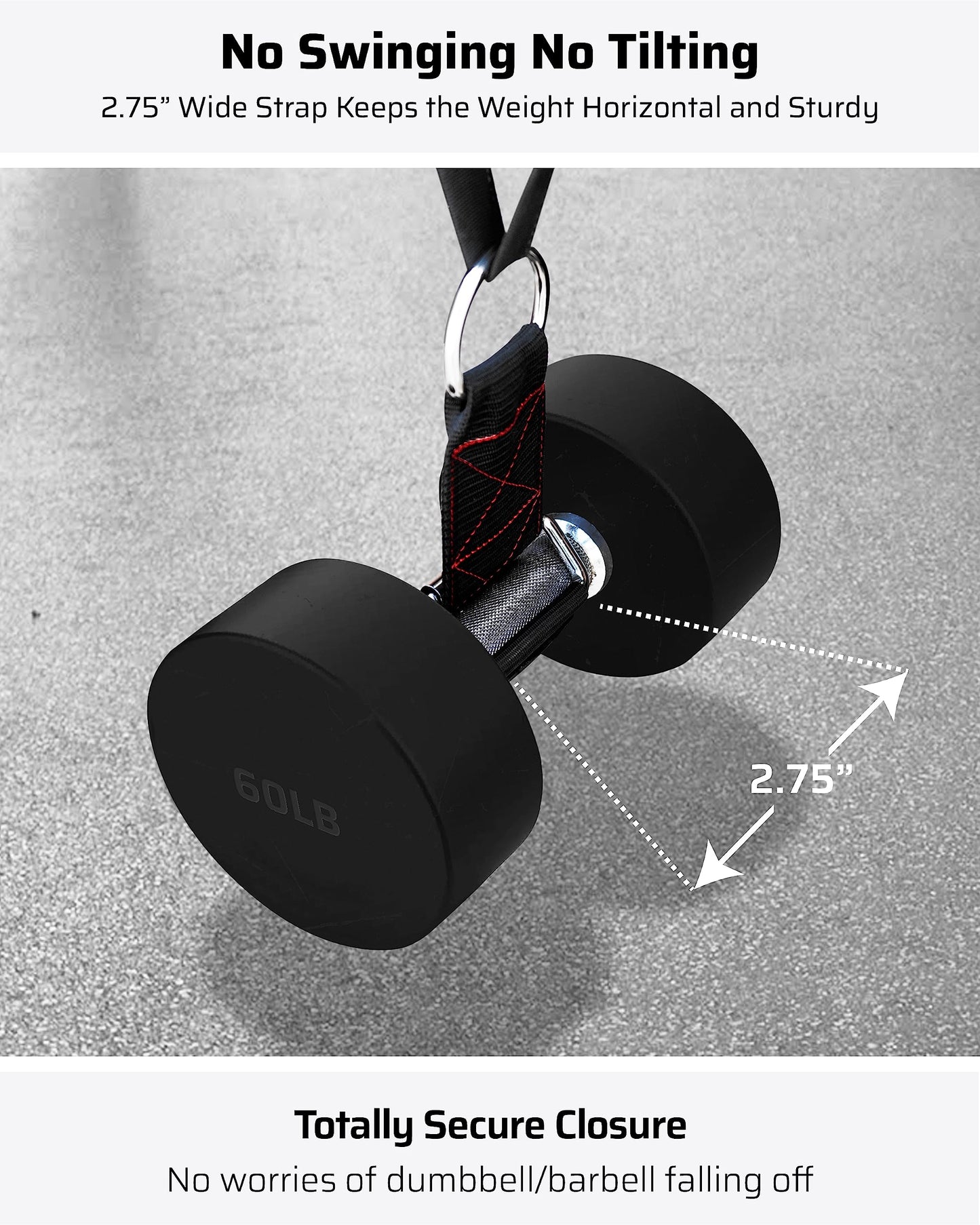 THEFITGUY Dumbbell & Barbell Loading Straps | Attachment Straps for Dips, Pullups, Squats | Ultra Strong, Heavy Duty & Secured | Attach any Dumbbell &