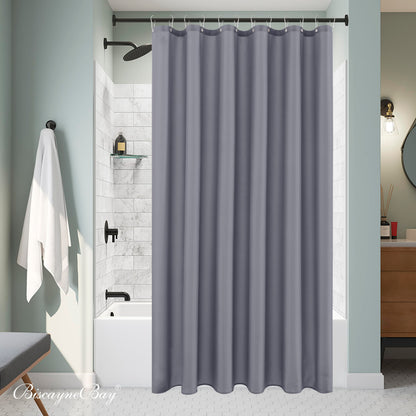 Biscaynebay Extra Long Fabric Shower Curtain Liner 72 Inch Width by 84 Inch Length