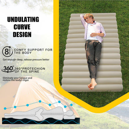 MeMoreCool Roll Up Floor Mattress Small Double, 190x120cm, Beige