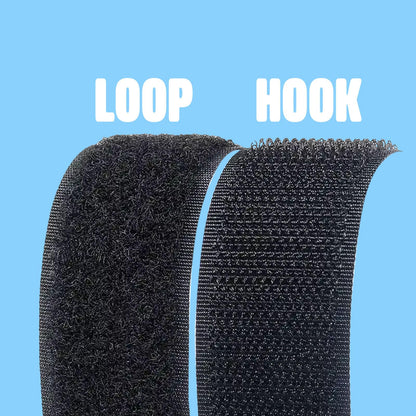 MARARDI Belcro Tape [Black] for Sewing Double-Sided [25 Metres x 40 mm] Hook and Loop [Non-Adhesive] Extra Strong and Durable Strips for Clothing
