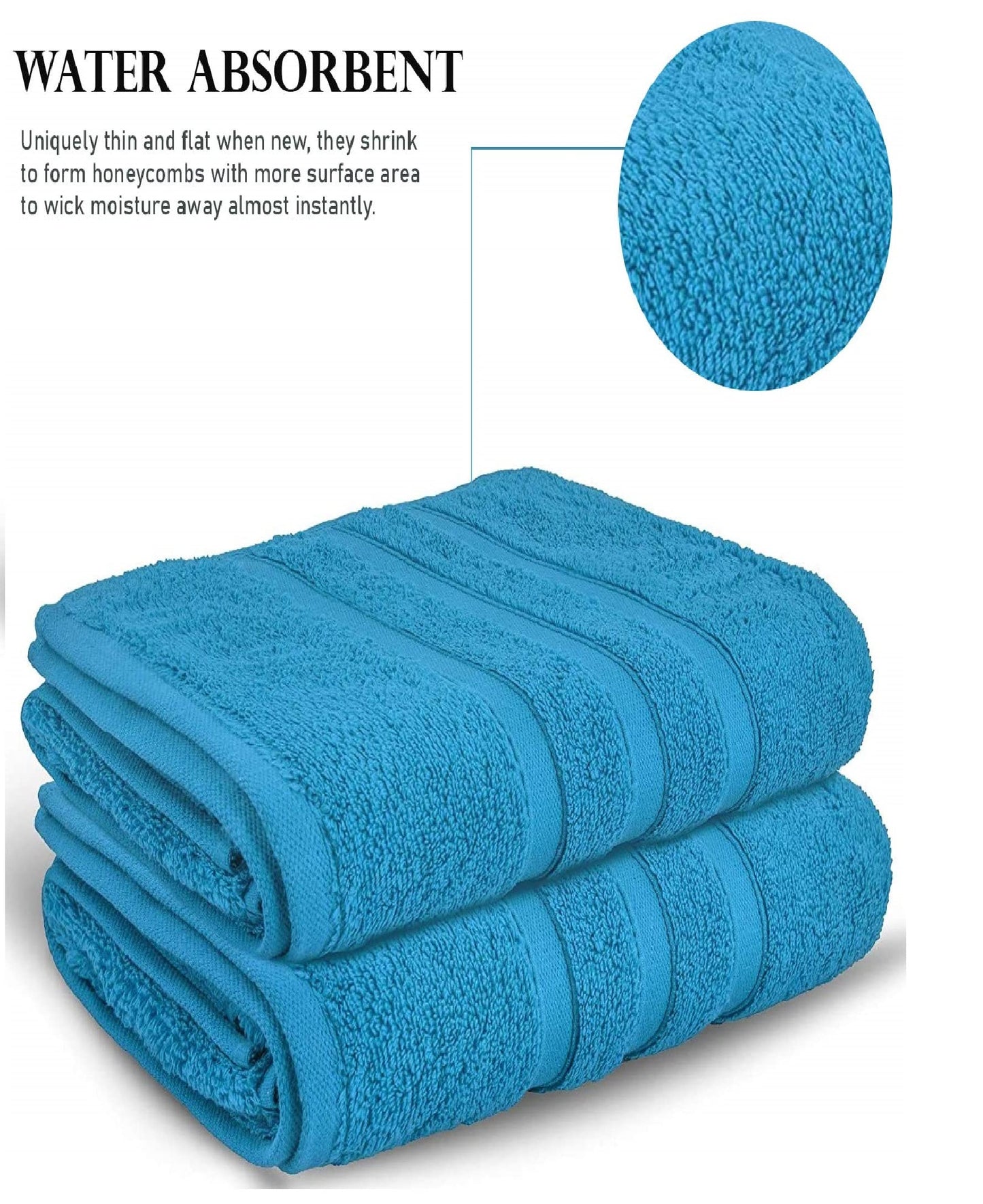 Uk Furniture 2 Pack Extra Large|95x200cm| Super Jumbo Bath Sheet Towels100% Egyptian Cotton 700GSM Super Soft Towel Set. (Teal)