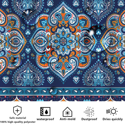 FAIRYGATE Bathroom Curtains Window Shower Curtain Heavy Duty Polyester Fabric Waterproof Digital Painting Pattern for Shower Stall Bathroom Curtains