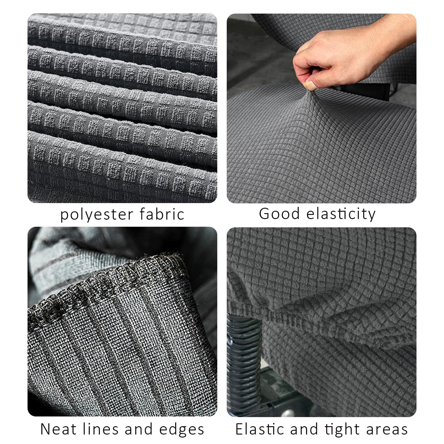 USHXVG 1-Piece Non-Slip Seat Cover, Office Chair Protector Set, Checked Chair Cover, Universal