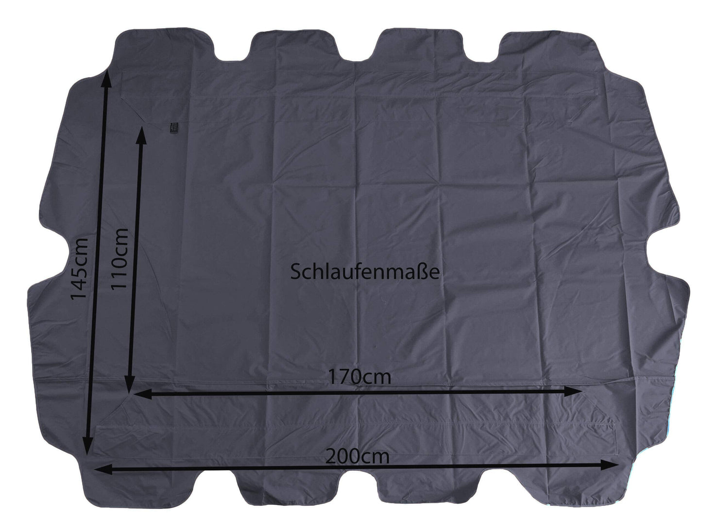 Quick-Star Replacement Roof Universal 3 Seater Grey Replacement Cover Sun Canopy Swing Roof