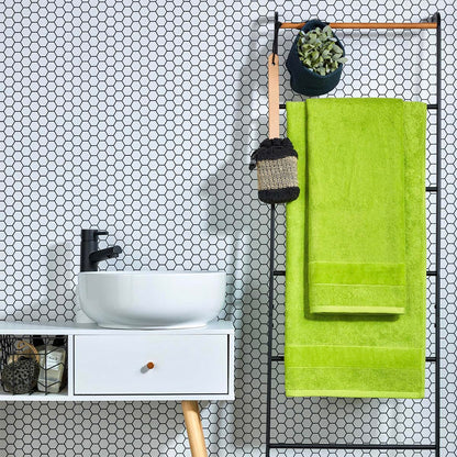 Christy Prism Bath Towel Set | 2 pieces | Vibrant Colours | 100% Turkish Cotton | Super Soft and Fluffy | Quick Dry | Mojito Light Green