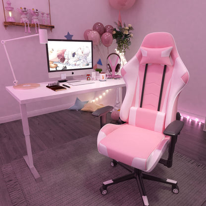 IntimaTe WM Heart Gaming Chair,Ergonomic Racing Chair,Adjustable High Back PC Gaming Chair with Arms and Back Support,Swivel Leather Desk Chair with
